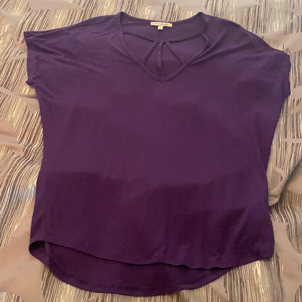 Express purple short sleeve shirt